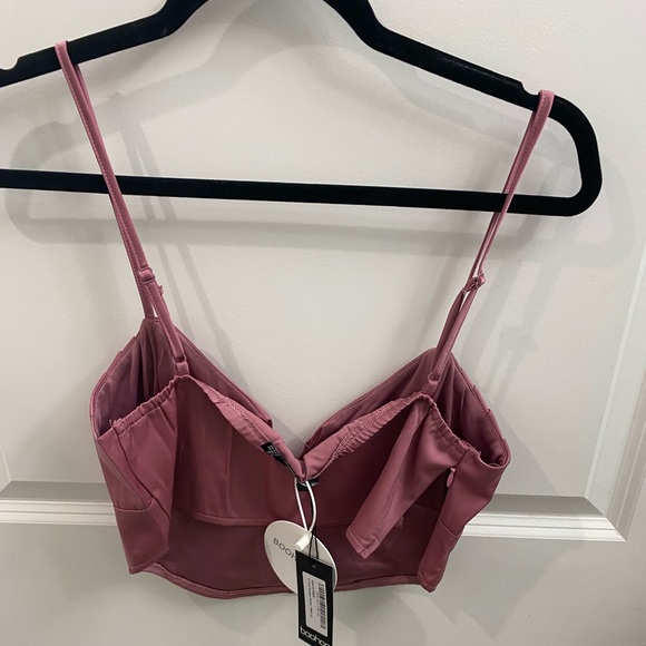 Satin crop corset top - Picture 2 of 3